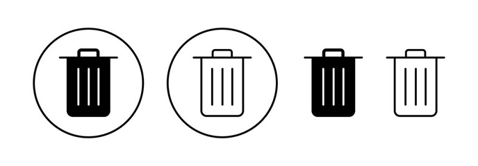 Trash icon vector for web and mobile app. trash can icon. delete sign and symbol.