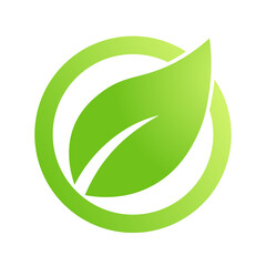 Eco green leaf icon Bio nature green eco symbol for web and business