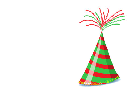 Party Hut Vorlage f&uuml;r Einladungskarten,
Vektor Illustration isoliert auf wei&szlig;em Hintergrund
