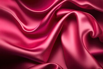 Fototapeta na wymiar Pink Satin Bed Sheets Background Valentine Romance Generative AI