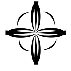 Abstract geometric shape silhouettes, black brutalism forms