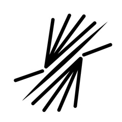 Abstract geometric shape silhouettes, black brutalism forms