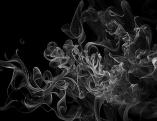 smoke on black background abstract minimalist and futuristic © Alan