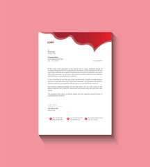 Red Design Letterhead Template
