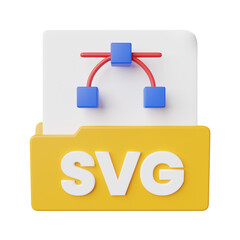SVG File Format 3D Illustration