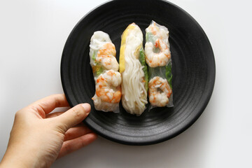 Thailand Fresh spring roll for lunch