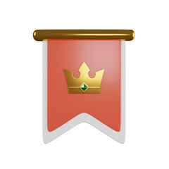3D Gold Flag