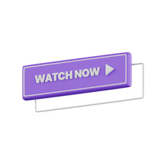Watch Now Button 3D Illustration