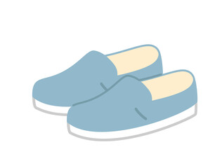 キャンバス地のスリッポンやデッキシューズをイメージしたイラスト