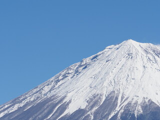 Fototapeta na wymiar 冠雪した富士山山頂