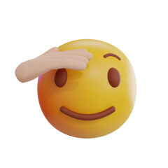 Fototapeta premium Saluting 3D Emoji