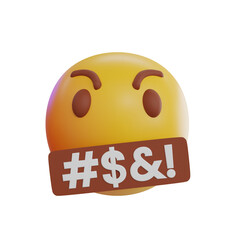Fototapeta premium Saying Rude 3D Emoji
