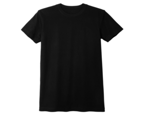 ドレープのある黒いＴシャツ