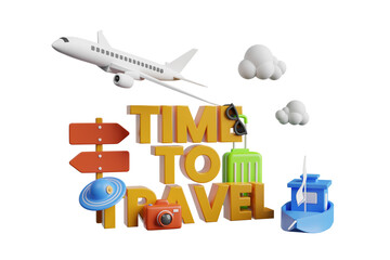 Time To Travel 3D Illustration