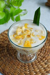 a bowl of durian cocktail