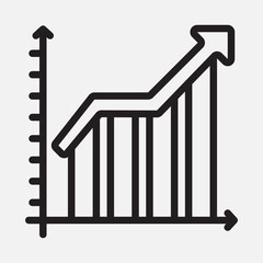Profit icon in outline style, use for website mobile app presentation