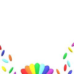 Frame of colorful beads