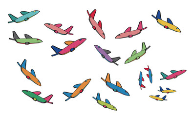 Fototapeta premium pattern with airplanes