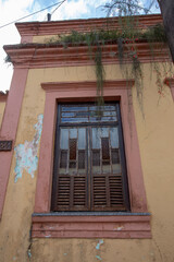 Facade in Iguape, historic city in Sao Paulo state, Brazil