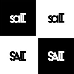salt initial letter monogram logo design set