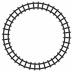 round railway frame with copy space for your text or design