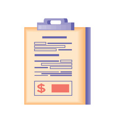 clipboard taxes icon
