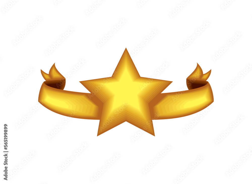 Sticker golden star award