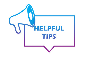 megafone helful tips. Information sign business concept. Vector illustration.