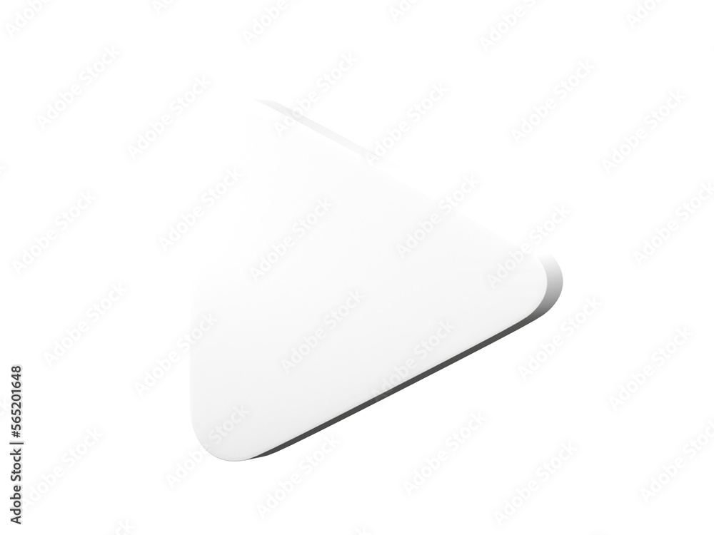 Poster 3d video play button isolated on transparent background png file format.