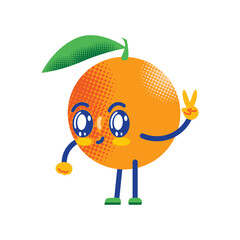 kawaii orange healthy food