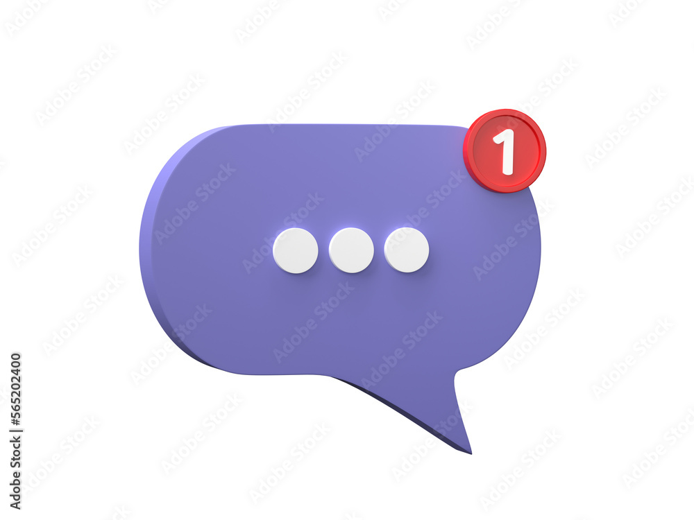 Poster 3d speech bubble isolated on transparent background png file format.