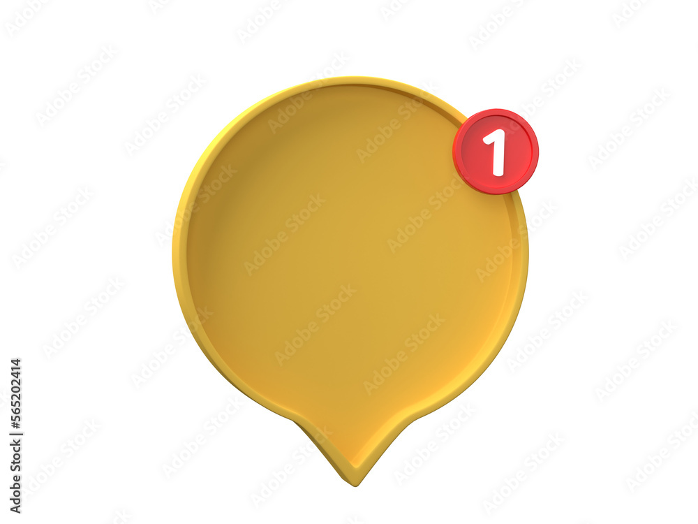 Poster 3d speech bubble isolated on transparent background png file format.