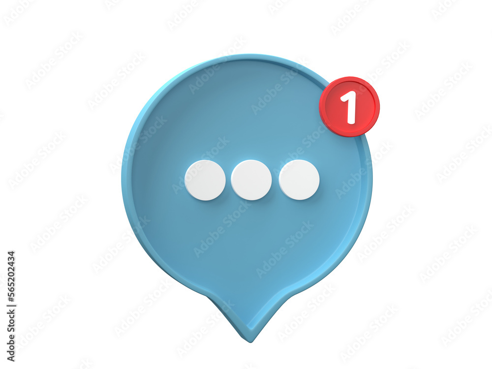 Poster 3d speech bubble isolated on transparent background png file format.