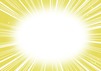 Obraz premium 集中線 イエロー