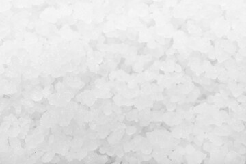 Closeup view of white sea salt as background