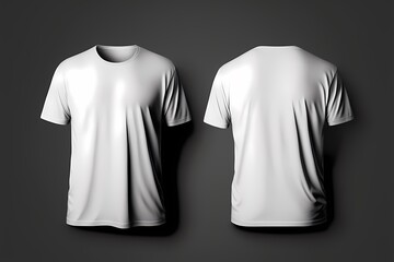 white t-shirt front and back