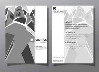 Business Flyer or Cover Design with   Abstract black and white city background Design Template