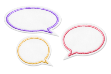 吹き出し型のワッペン