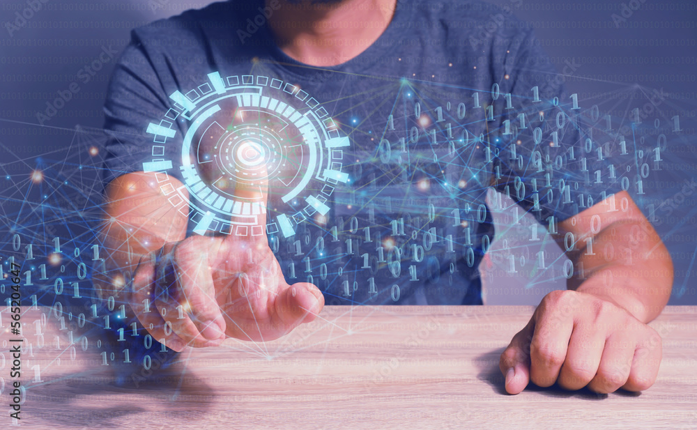 Aufkleber blockchain technology and blockchain network business banner ideas global cryptocurrency blockchain 