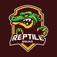 Vector crocodiles mascot logo for esport and sport team