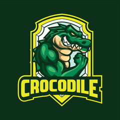 Vector crocodiles mascot logo for esport and sport team