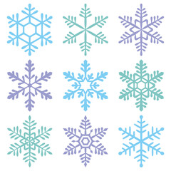 雪の結晶のセット
