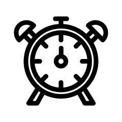 alarm clock icon or logo isolated sign symbol vector illustration - high quality black style vector icons