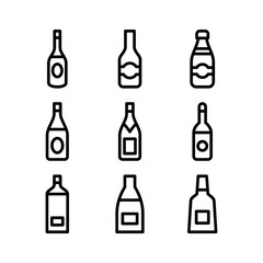 alcohol icon or logo isolated sign symbol vector illustration - high quality black style vector icons