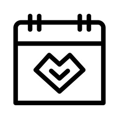 wedding date icon or logo isolated sign symbol vector illustration - high quality black style vector icons