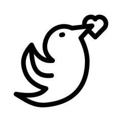 bird icon or logo isolated sign symbol vector illustration - high quality black style vector icons