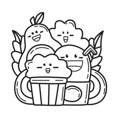Monster character cartoon illustration design