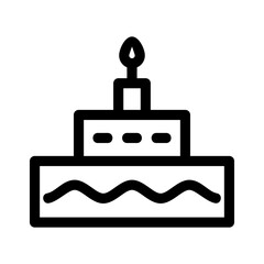 cake icon or logo isolated sign symbol vector illustration - high quality black style vector icons