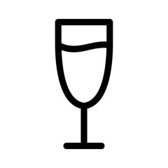 champagne glasses icon or logo isolated sign symbol vector illustration - high quality black style vector icons