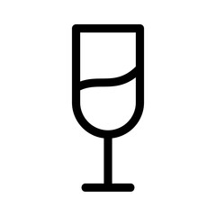 champagne glasses icon or logo isolated sign symbol vector illustration - high quality black style vector icons